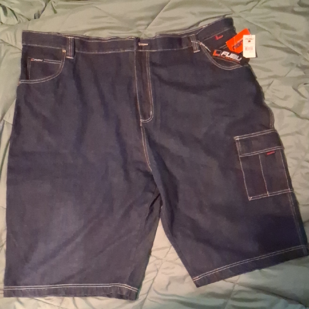 FUBU Men's Navy Cargo Shorts